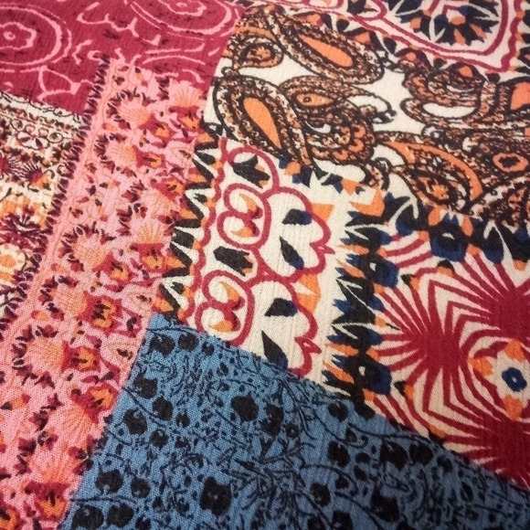 Umgee Multicolored Paisley Patchwork Dress - Picture 6 of 6